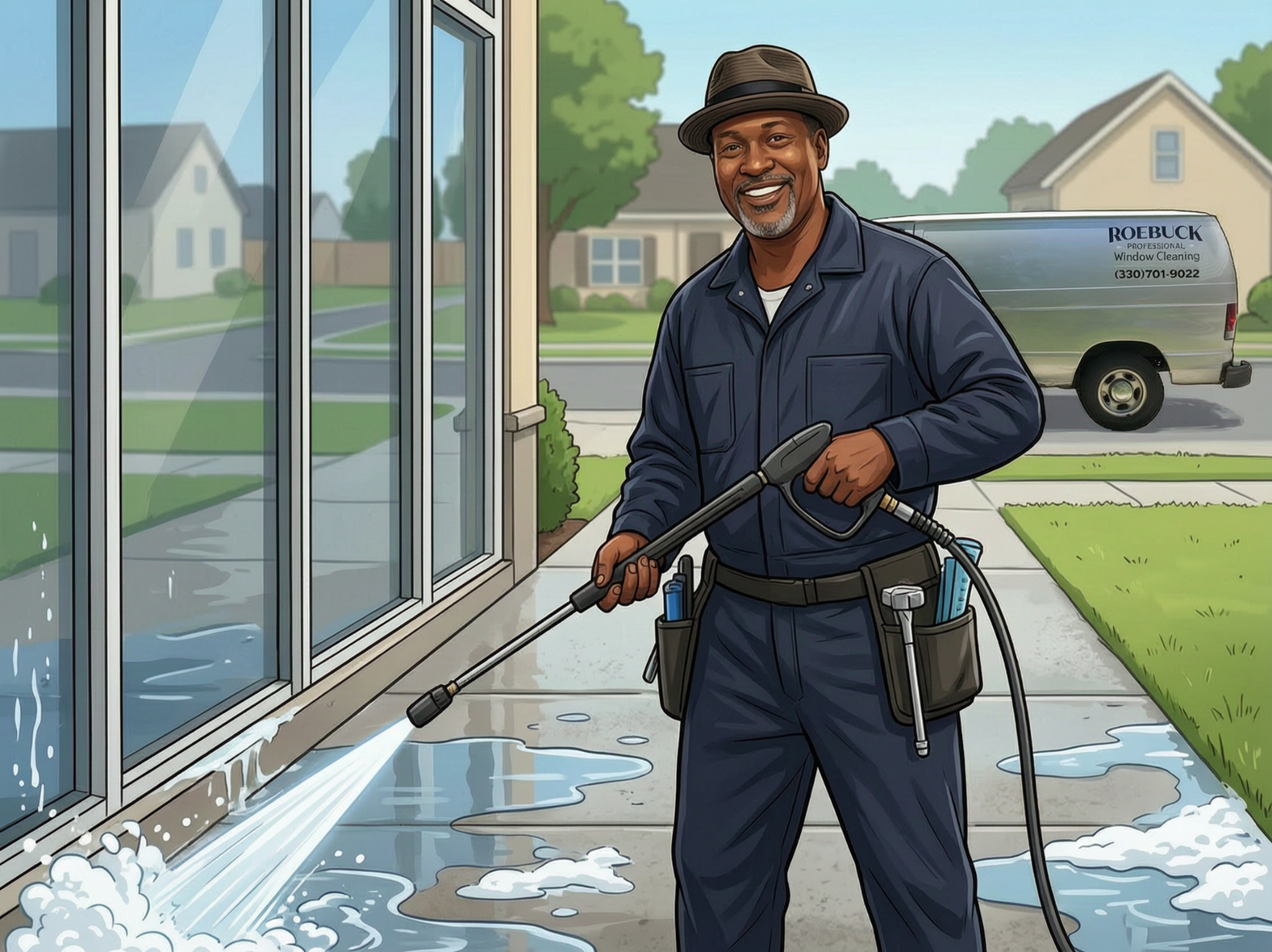 Roebuck exterior cleaning professional pressure washing windows